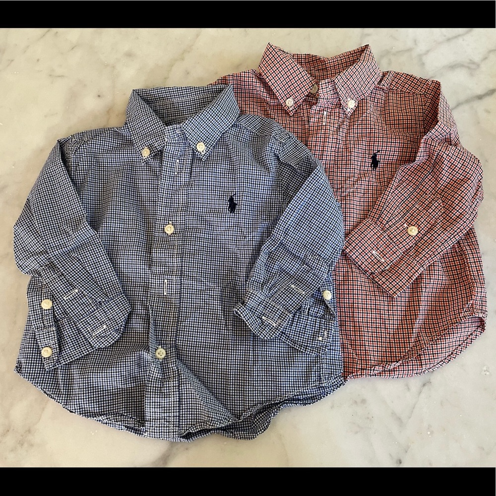 2 adorable Ralph Laurent shirts size 12 months